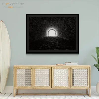 سفارش تابلو بوم سیاه و سفید مدرن - طاق آجری – تابلو سیاه و سفید - اسپو دکور