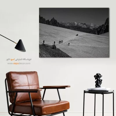 تابلو انگیزشی کار تیمی - مسیر صعود – تابلو سیاه و سفید - اسپو دکور