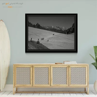 تابلو انگیزشی کار تیمی - مسیر صعود – تابلو سیاه و سفید - اسپو دکور