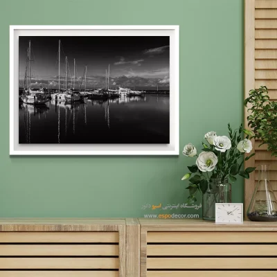 دکوراسیون ویلا ساحلی - لنگرگاه آرامش – تابلو سیاه و سفید - اسپو دکور