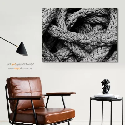 تابلو مناسب ویلا ساحلی - گره دریایی – تابلو سیاه و سفید - اسپو دکور