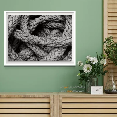 تابلو مناسب ویلا ساحلی - گره دریایی – تابلو سیاه و سفید - اسپو دکور