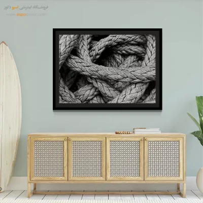 تابلو مناسب ویلا ساحلی - گره دریایی – تابلو سیاه و سفید - اسپو دکور