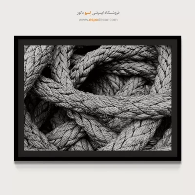 تابلو مناسب ویلا ساحلی - گره دریایی – تابلو سیاه و سفید - اسپو دکور