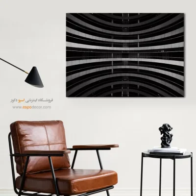 تابلو مینیمال سیاه و سفید - مدار مدرن – تابلو سیاه و سفید - اسپو دکور