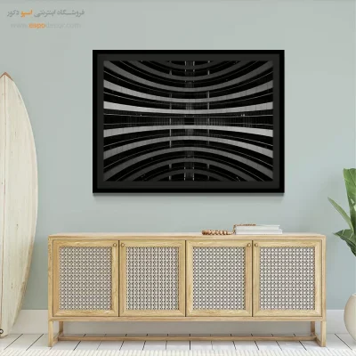 تابلو مینیمال سیاه و سفید - مدار مدرن – تابلو سیاه و سفید - اسپو دکور