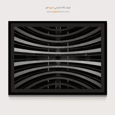 تابلو مینیمال سیاه و سفید - مدار مدرن – تابلو سیاه و سفید - اسپو دکور