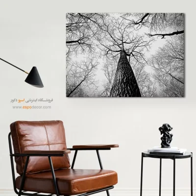 تابلو برای دکوراسیون مدرن اداری - تنفس – تابلو سیاه و سفید - اسپو دکور