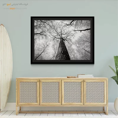 تابلو برای دکوراسیون مدرن اداری - تنفس – تابلو سیاه و سفید - اسپو دکور