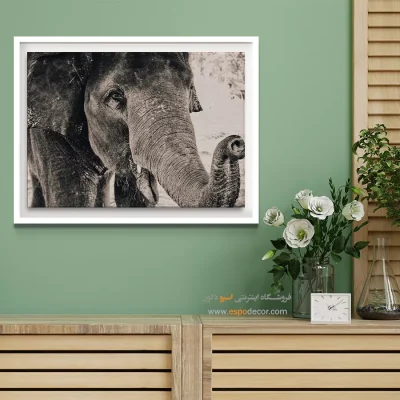 تابلو بزرگ برای پذیرایی - نگاه خردمند – تابلو سیاه و سفید - اسپو دکور