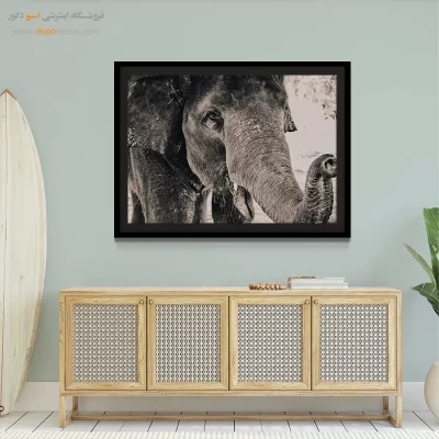 تابلو بزرگ برای پذیرایی - نگاه خردمند – تابلو سیاه و سفید - اسپو دکور