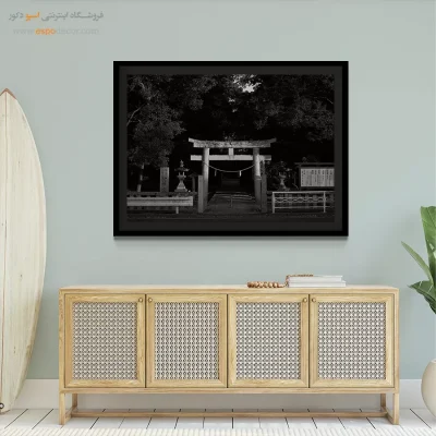 تابلو فنگ شویی - دروازه ذن – تابلو سیاه و سفید - اسپو دکور