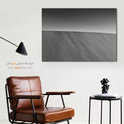 تابلو ساده و شیک - مرز شن – تابلو سیاه و سفید - اسپو دکور