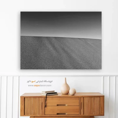 تابلو ساده و شیک - مرز شن – تابلو سیاه و سفید - اسپو دکور