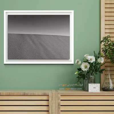 تابلو ساده و شیک - مرز شن – تابلو سیاه و سفید - اسپو دکور