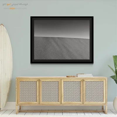 تابلو ساده و شیک - مرز شن – تابلو سیاه و سفید - اسپو دکور