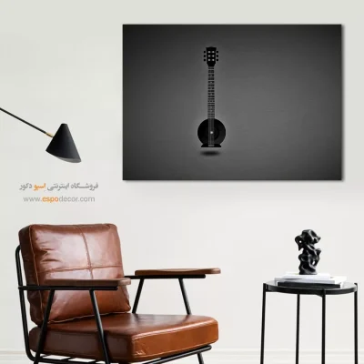 تابلو موسیقی مدرن - ملودی – تابلو سیاه و سفید - اسپو دکور
