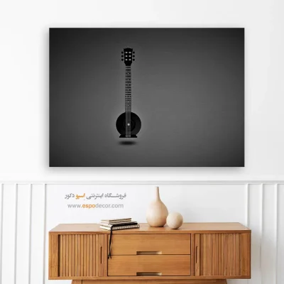 تابلو موسیقی مدرن - ملودی – تابلو سیاه و سفید - اسپو دکور