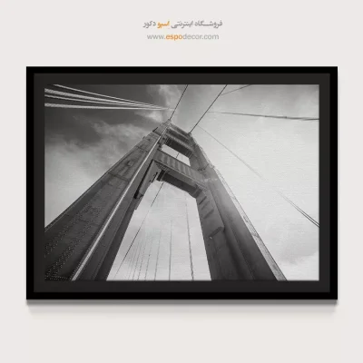 تابلو پل گلدن گیت - سازه غول‌پیکر – تابلو سیاه و سفید - اسپو دکور