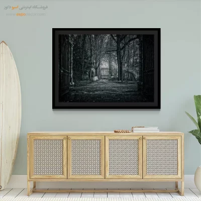 تابلو معماری گوتیک - قصر فراموش شده – تابلو سیاه و سفید - اسپو دکور