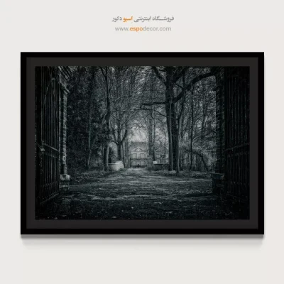 تابلو معماری گوتیک - قصر فراموش شده – تابلو سیاه و سفید - اسپو دکور