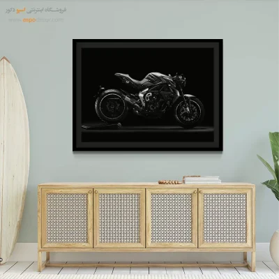 تابلو لاکچری مردانه - شتاب خاموش – تابلو سیاه و سفید - اسپو دکور