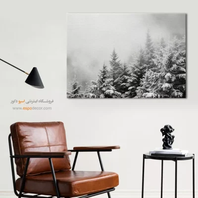 تابلو مینیمال سفید - سکوت سفید – تابلو سیاه و سفید - اسپو دکور