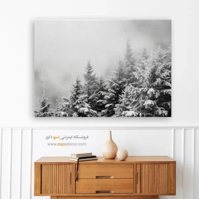 تابلو مینیمال سفید - سکوت سفید – تابلو سیاه و سفید - اسپو دکور