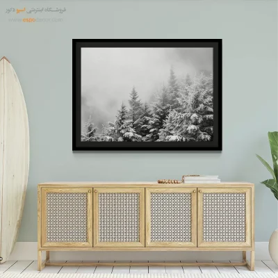 تابلو مینیمال سفید - سکوت سفید – تابلو سیاه و سفید - اسپو دکور