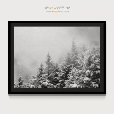 تابلو مینیمال سفید - سکوت سفید – تابلو سیاه و سفید - اسپو دکور