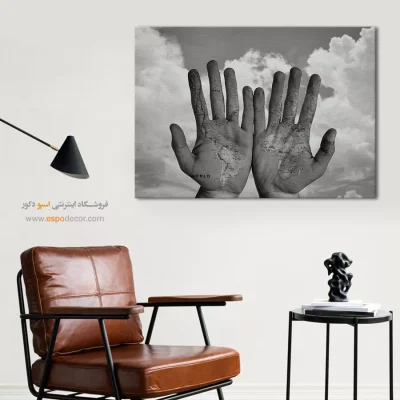 خرید تابلو بوم سیاه و سفید جدید