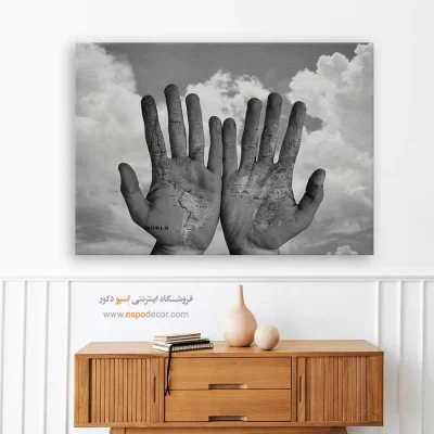 خرید تابلو بوم سیاه و سفید جدید