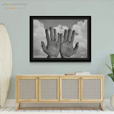 خرید تابلو بوم سیاه و سفید جدید