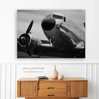خرید هدیه برای خلبان - اسطوره آسمان – تابلو سیاه و سفید - اسپو دکور