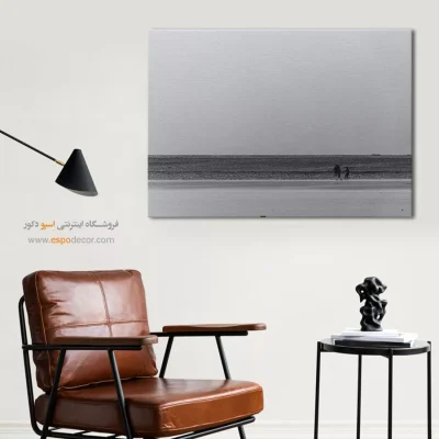 خرید تابلو مینیمال دریا - افق بیکران – تابلو سیاه و سفید - اسپو دکور