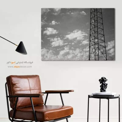 تابلو دکور صنعتی - سازه آسمان – تابلو سیاه و سفید - اسپو دکور
