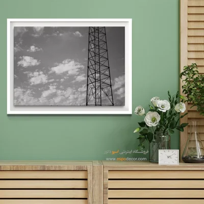 تابلو دکور صنعتی - سازه آسمان – تابلو سیاه و سفید - اسپو دکور