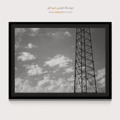 تابلو دکور صنعتی - سازه آسمان – تابلو سیاه و سفید - اسپو دکور