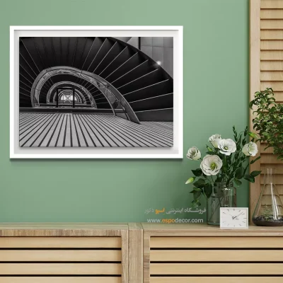 تابلو دکوراسیون لابی - قوس صعود – تابلو سیاه و سفید - اسپو دکور