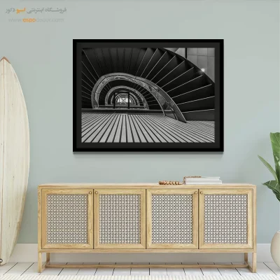 تابلو دکوراسیون لابی - قوس صعود – تابلو سیاه و سفید - اسپو دکور