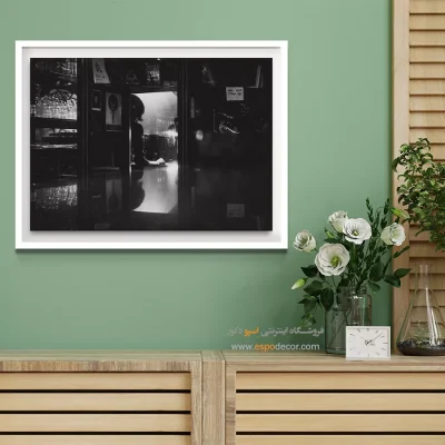 تابلو برای دکوراسیون کافه - رمزآلود – تابلو سیاه و سفید - اسپو دکور