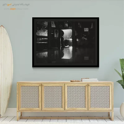 تابلو برای دکوراسیون کافه - رمزآلود – تابلو سیاه و سفید - اسپو دکور