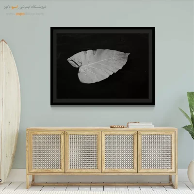 تابلو دکوراسیون حمام - جزیره سکوت – تابلو سیاه و سفید - اسپو دکور