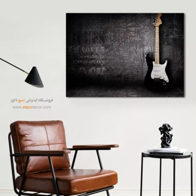 دکوراسیون استودیو موسیقی - راک – تابلو سیاه و سفید - اسپو دکور