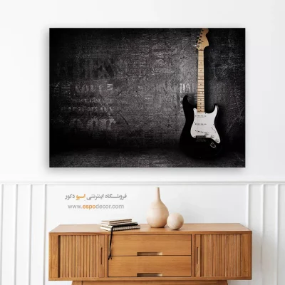 دکوراسیون استودیو موسیقی - راک – تابلو سیاه و سفید - اسپو دکور