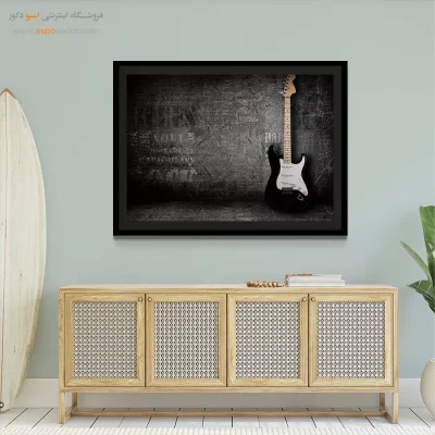 دکوراسیون استودیو موسیقی - راک – تابلو سیاه و سفید - اسپو دکور