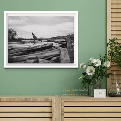تابلو دکوراسیون اتاق نوجوان - پرواز در زمین – تابلو سیاه و سفید - اسپو دکور