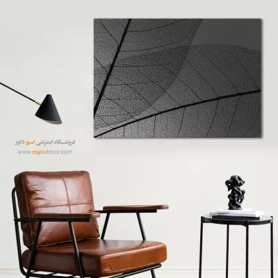 تابلو دکوراسیون گیاهشناسی - شبکه حیات – تابلو سیاه و سفید - اسپو دکور