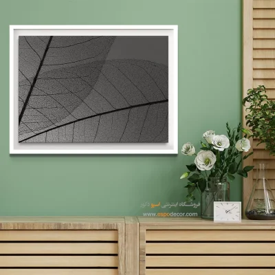تابلو دکوراسیون گیاهشناسی - شبکه حیات – تابلو سیاه و سفید - اسپو دکور