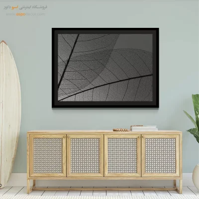 تابلو دکوراسیون گیاهشناسی - شبکه حیات – تابلو سیاه و سفید - اسپو دکور